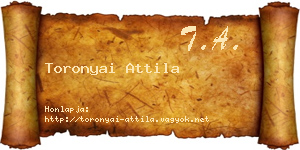 Toronyai Attila névjegykártya