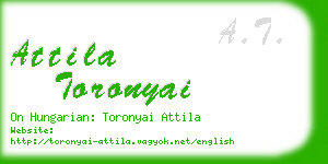 attila toronyai business card